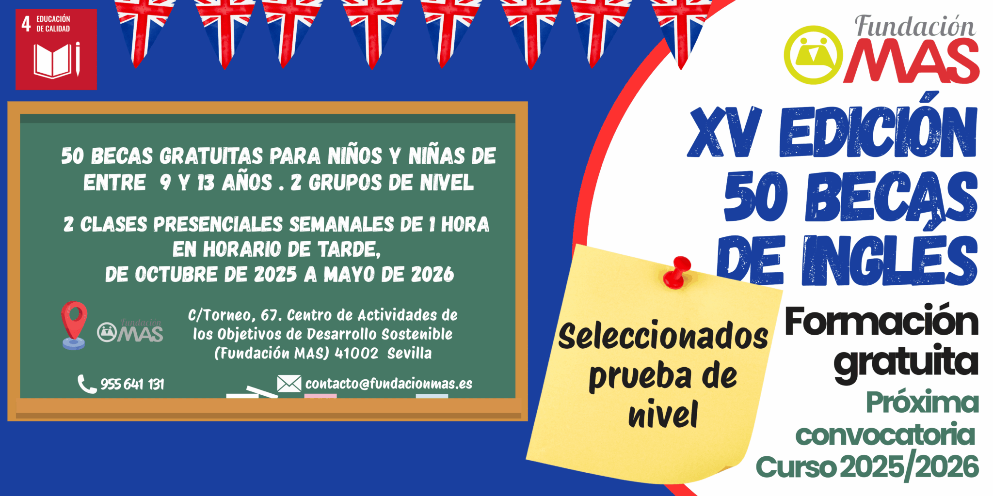 Prueba de nivel XV Becas de Inglés: listados de alumnos/as ...